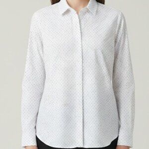 Frank & Eileen sz Large " Frank " cotton button down w/ signature polka dot